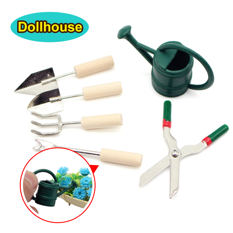 Trowel Garden Tools - 1/12 Dollhouse Simulation Watering Can Spade