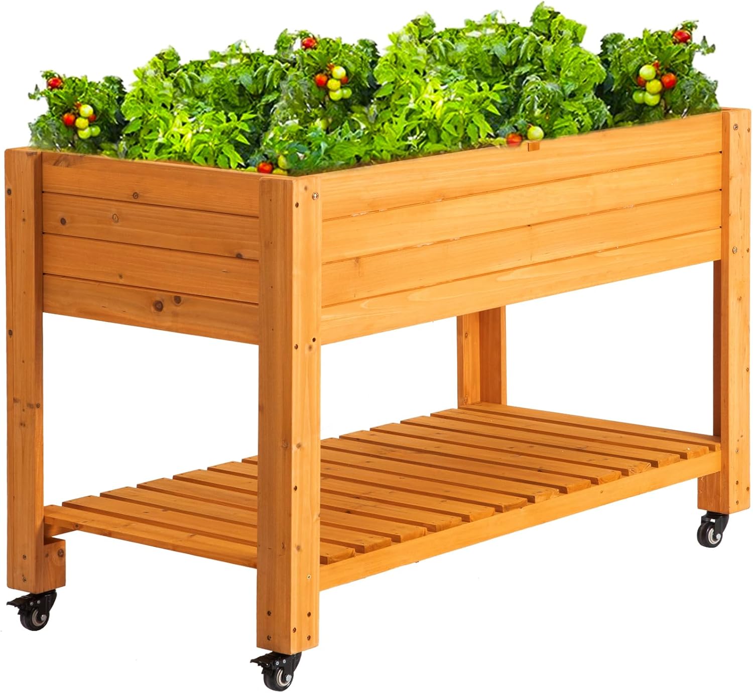 Mobile Wooden Elevated Raised  - огляд і ціна Raised Garden Bed