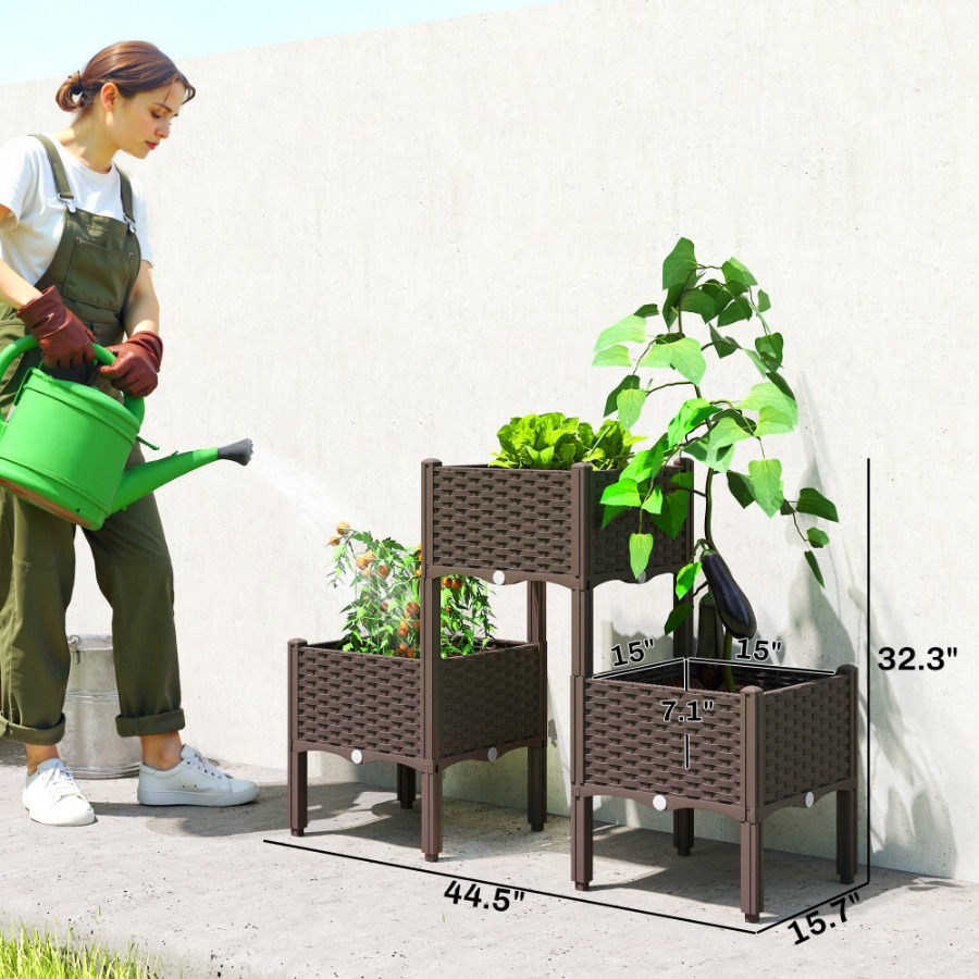 Plastic Raised Garden Bed with - огляд і ціна Self Watering Planter