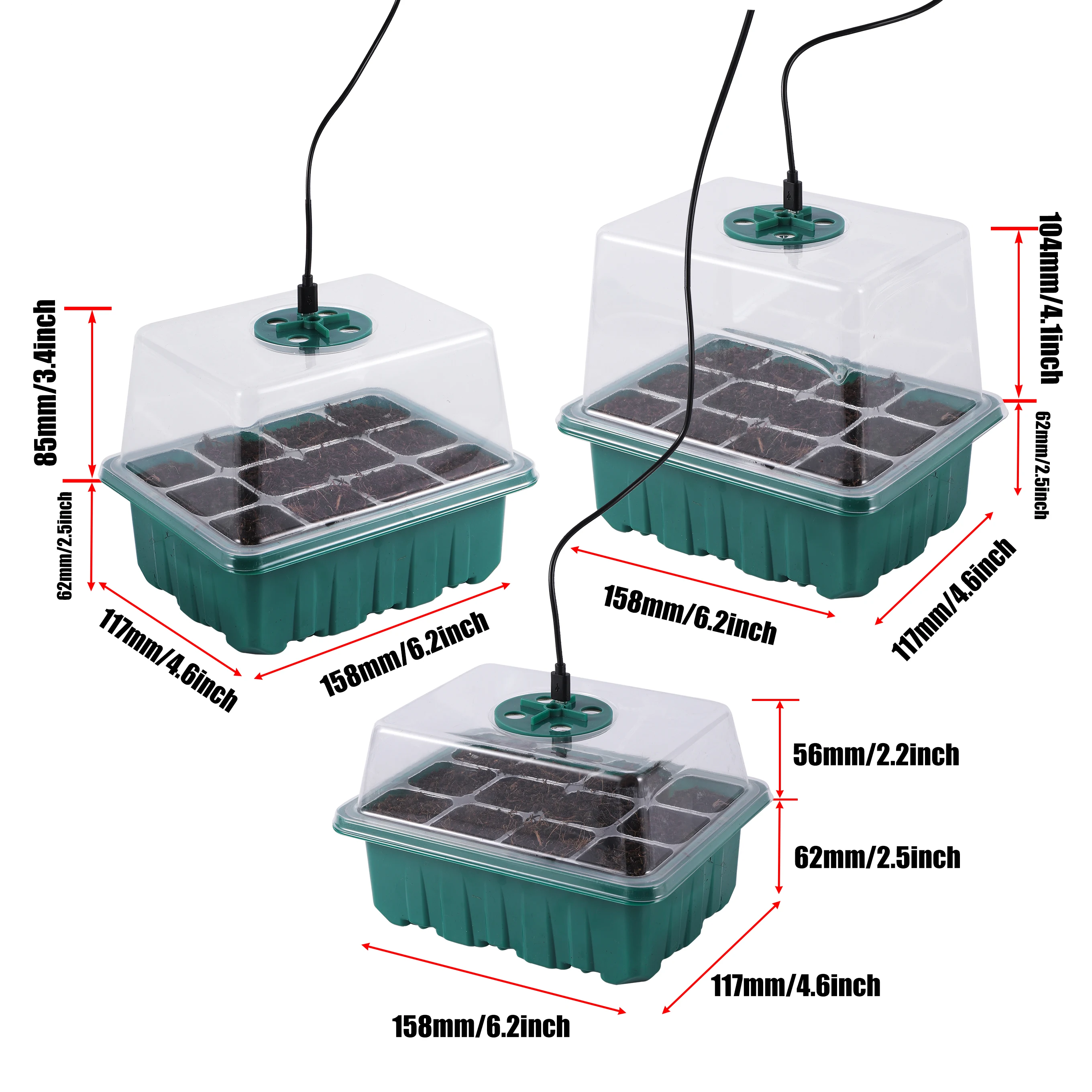 5 Pack/Set Seed Starter Tray P - огляд і ціна Seed Starter Tray