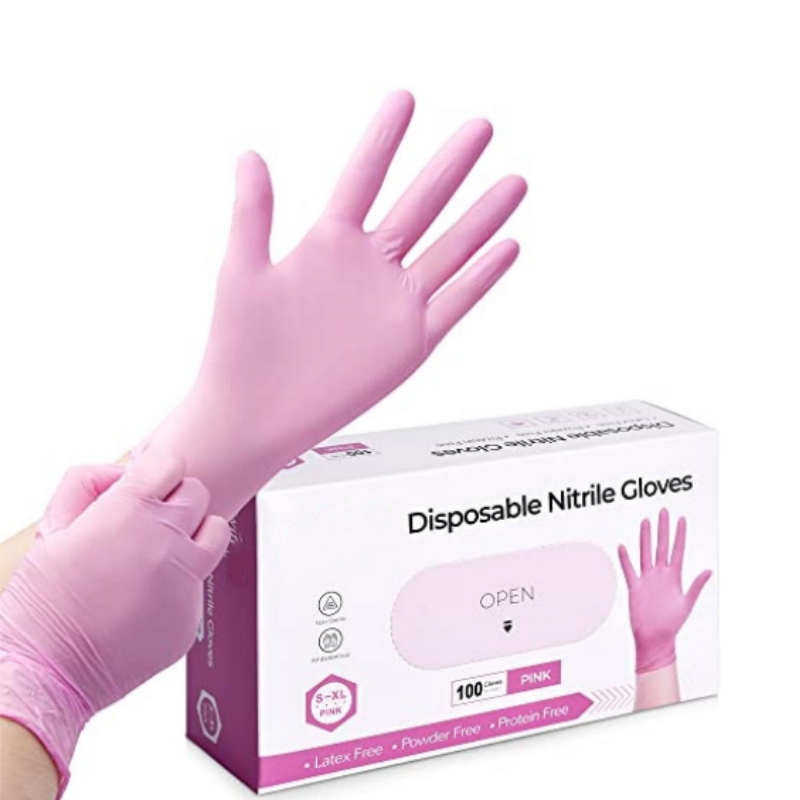 Pink Nitrile Disposable Gloves - огляд і ціна Garden Gloves
