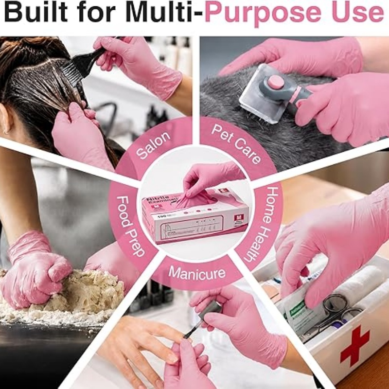 Pink Nitrile Disposable Gloves - огляд і ціна Garden Gloves