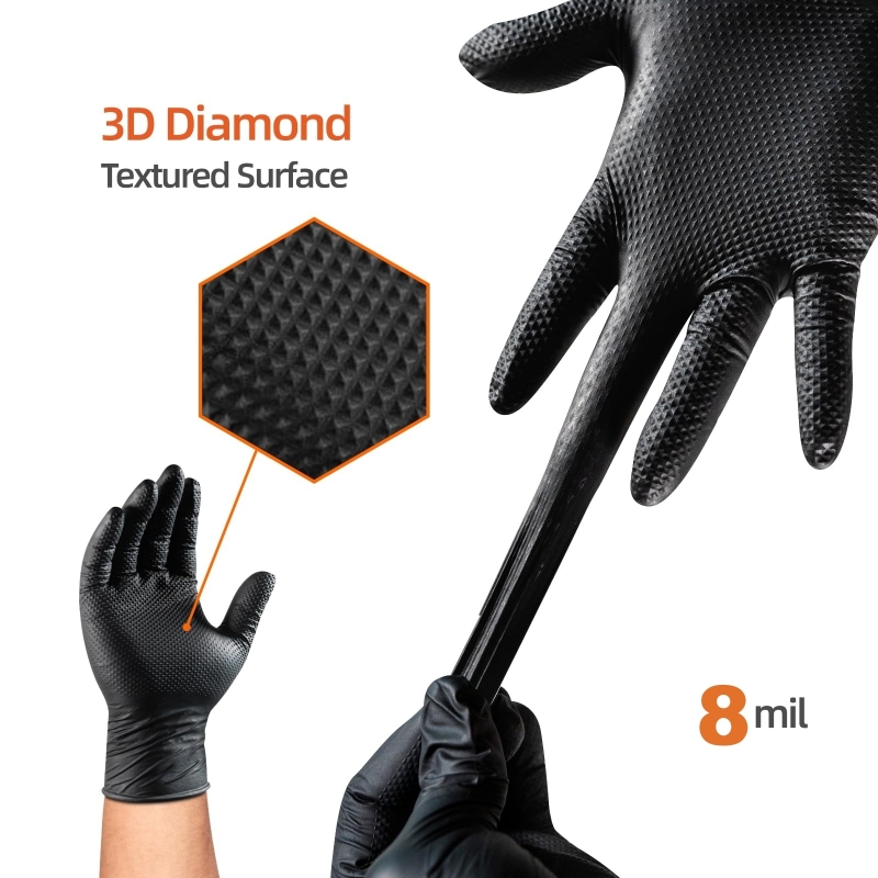 8Mil Heavy Duty Black Nitrile  - огляд і ціна Garden Gloves