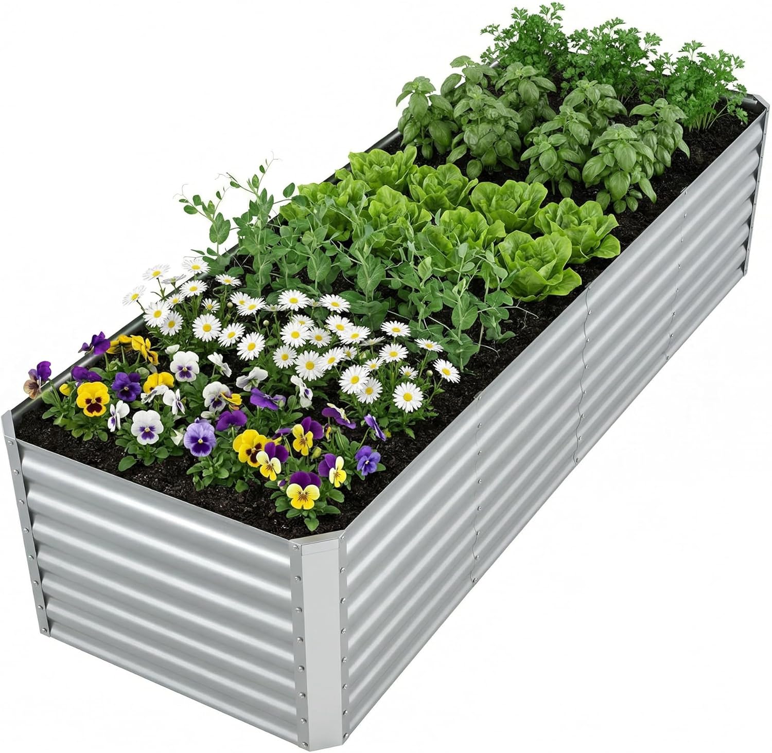 Outdoor Galvanized Raised Gard - огляд і ціна Raised Garden Bed