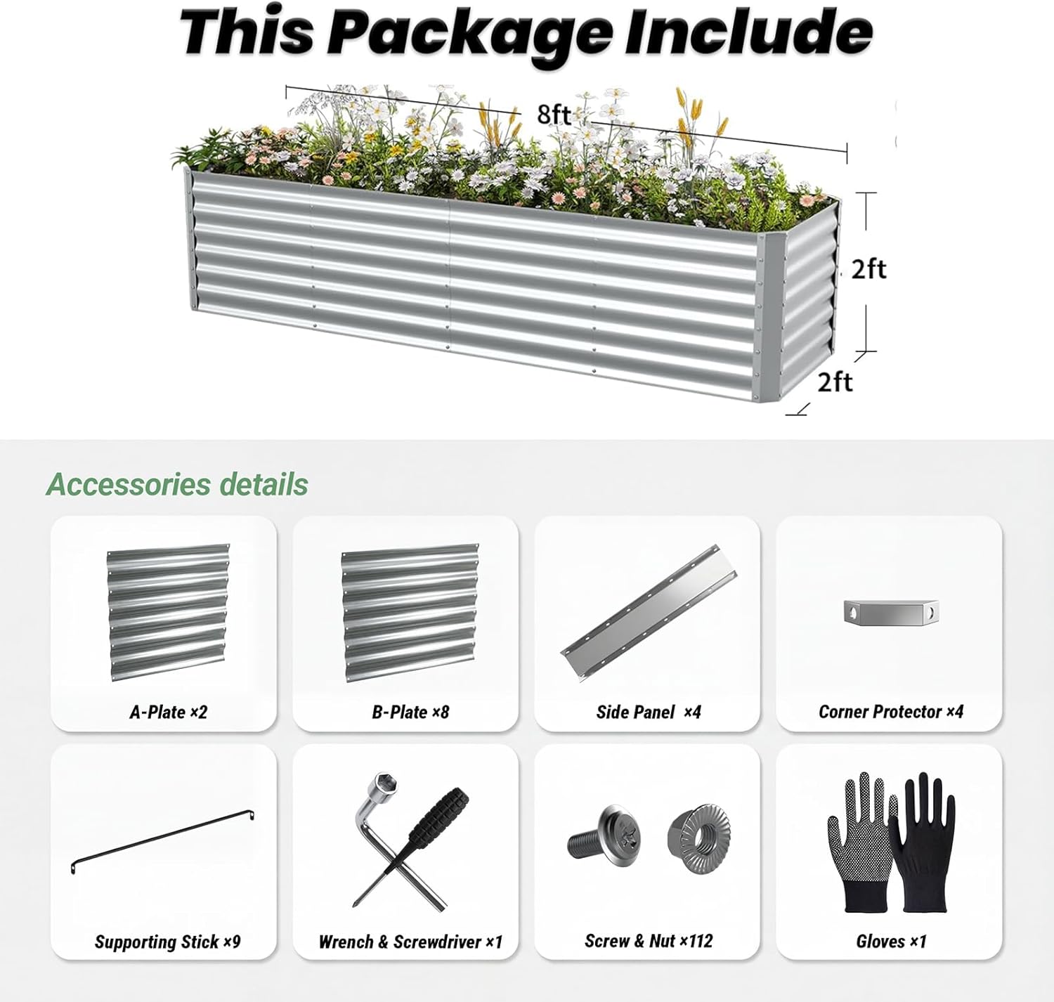 Outdoor Galvanized Raised Gard - огляд і ціна Raised Garden Bed