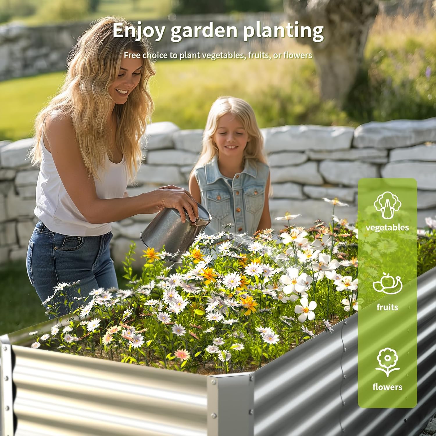 Outdoor Galvanized Raised Gard - огляд і ціна Raised Garden Bed
