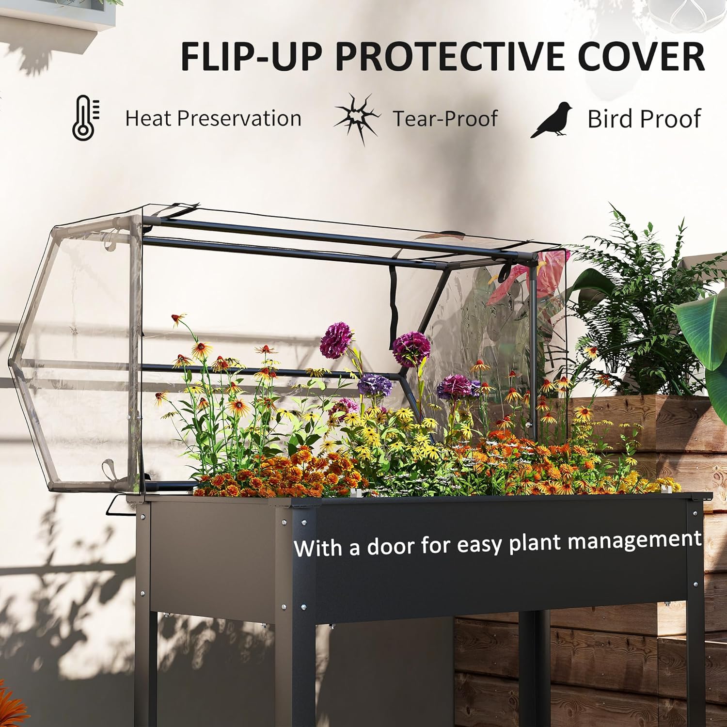 Outdoor Use - Black Raised Gar - огляд і ціна Raised Garden Bed