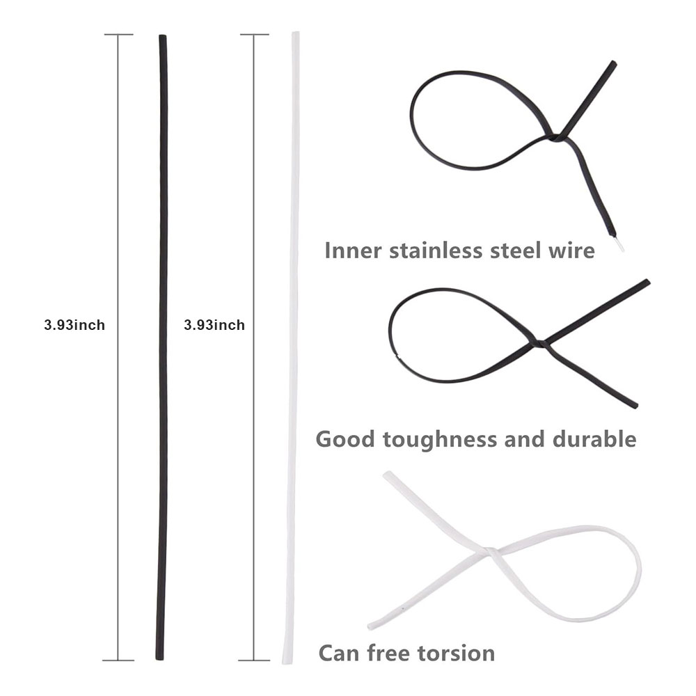 100Pcs BK WH Oblate Iron Wire  - огляд і ціна Indoor Herb Garden