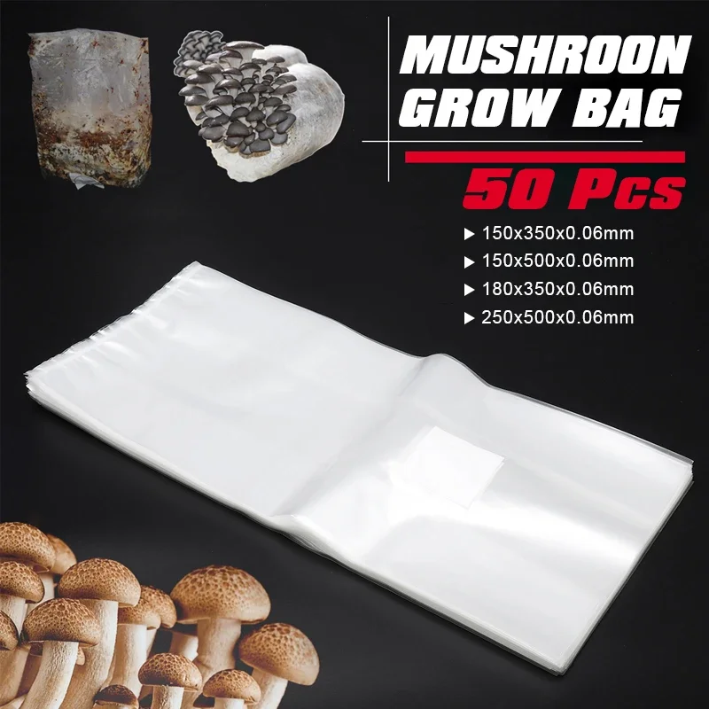 50Pcs PVC Mushroom Grow Bag Sp - огляд і ціна Grow Bag