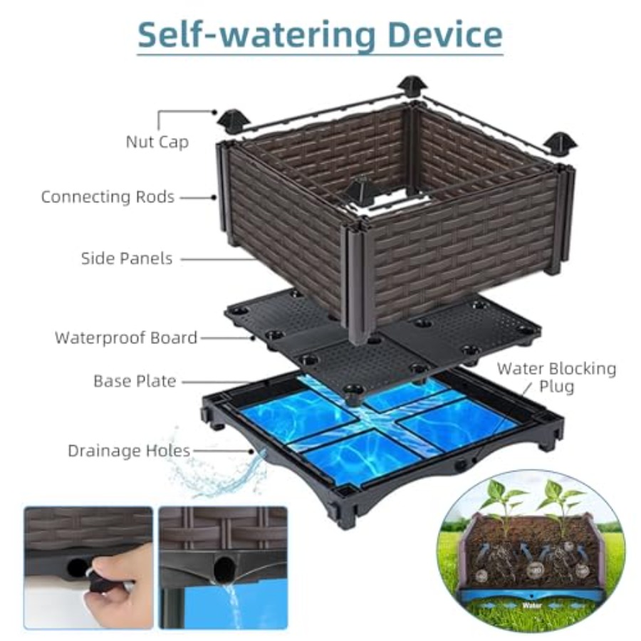 Outdoor self-watering raised p - огляд і ціна Self Watering Planter