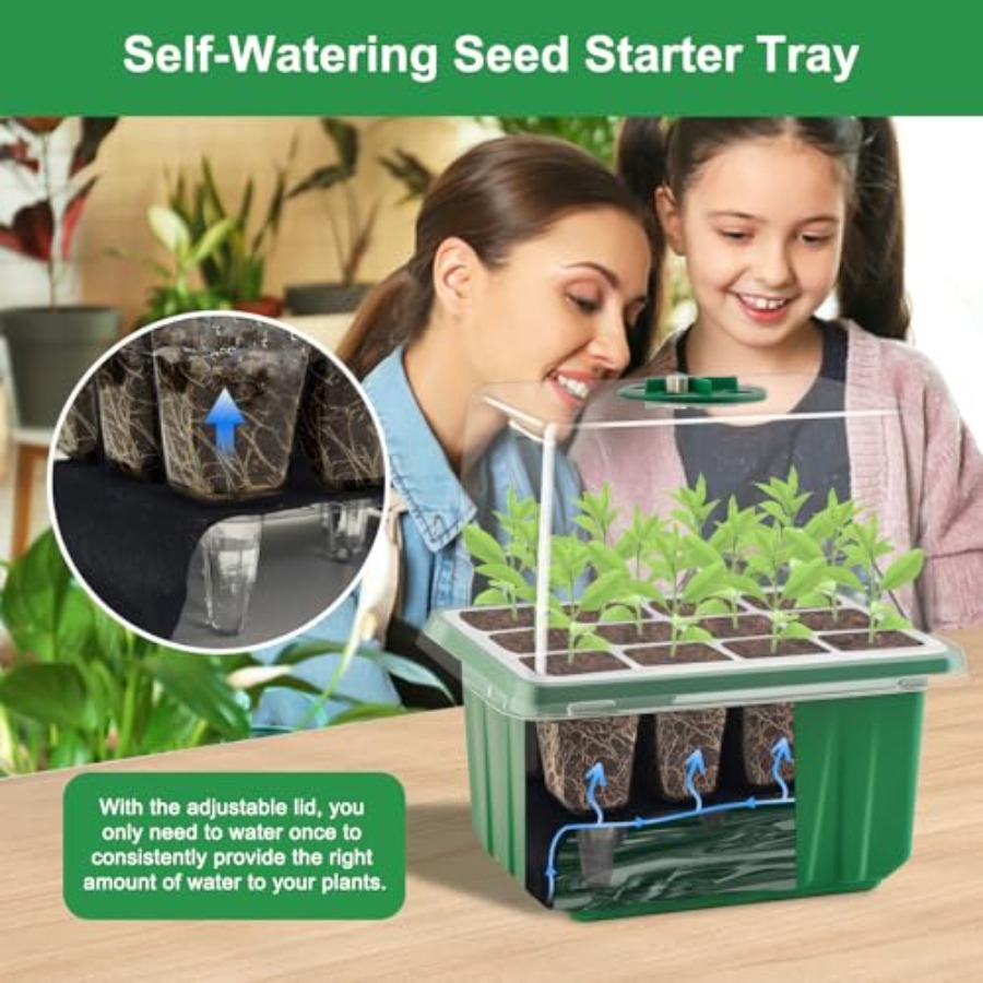 Seed Starter Tray with Light 6 - огляд і ціна Seed Starter Tray