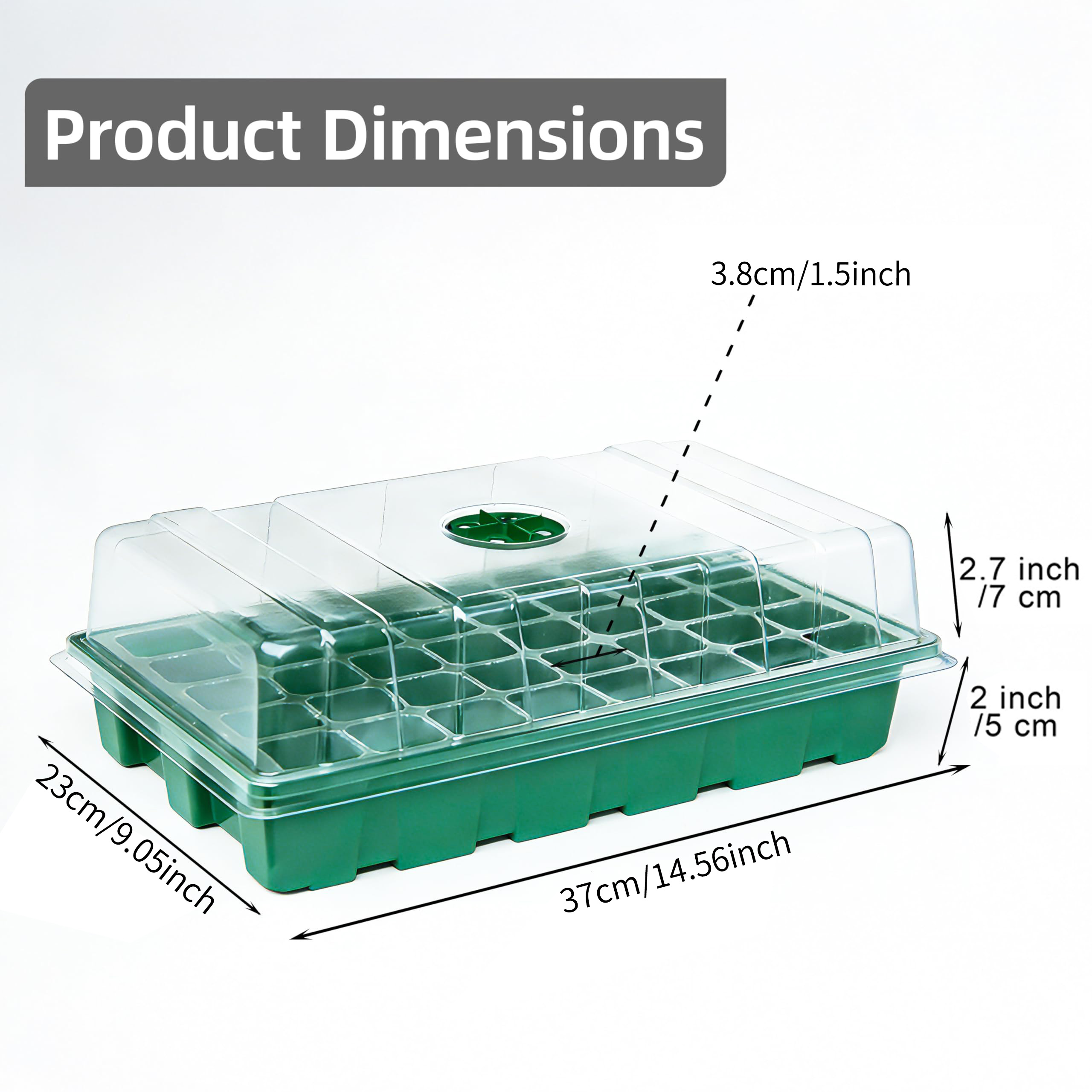 With Transparent Cover Greenho - огляд і ціна Seed Starter Tray