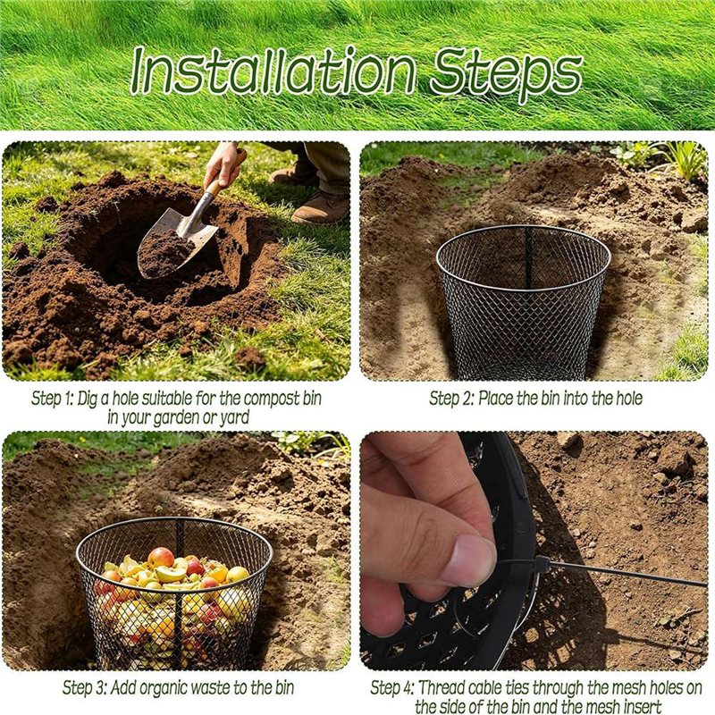 4 Pack Large Inground Worm Com - огляд і ціна Compost Bin