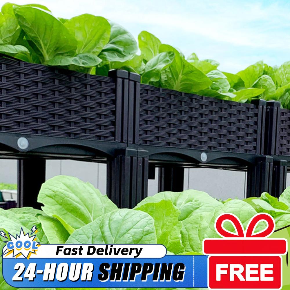 Plastic Raised Planter Box wit - огляд і ціна Raised Garden Bed