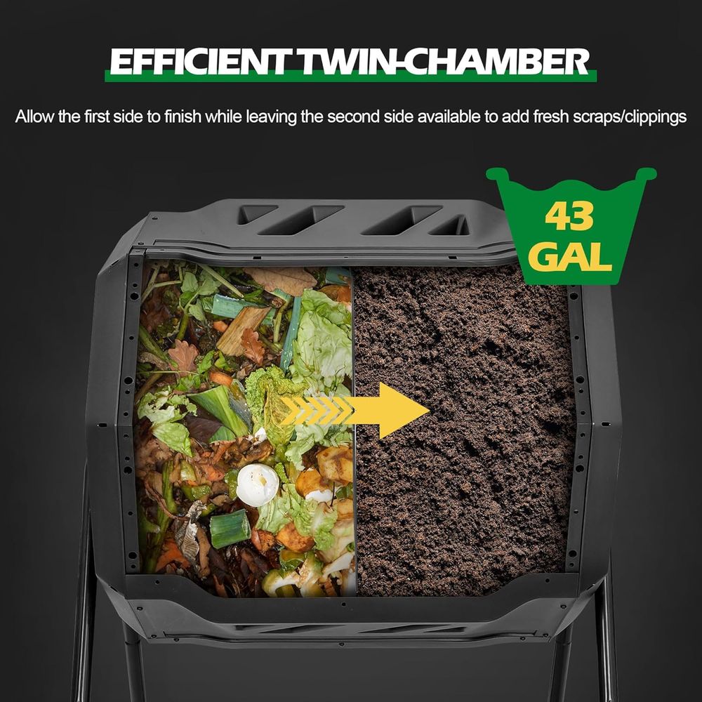 43 Gallon Compost Tumbler Bin  - огляд і ціна Compost Bin