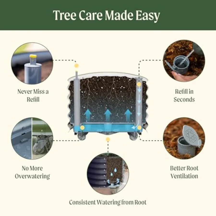 Rolling Citrus Tree Planter Ge - огляд і ціна Self Watering Planter