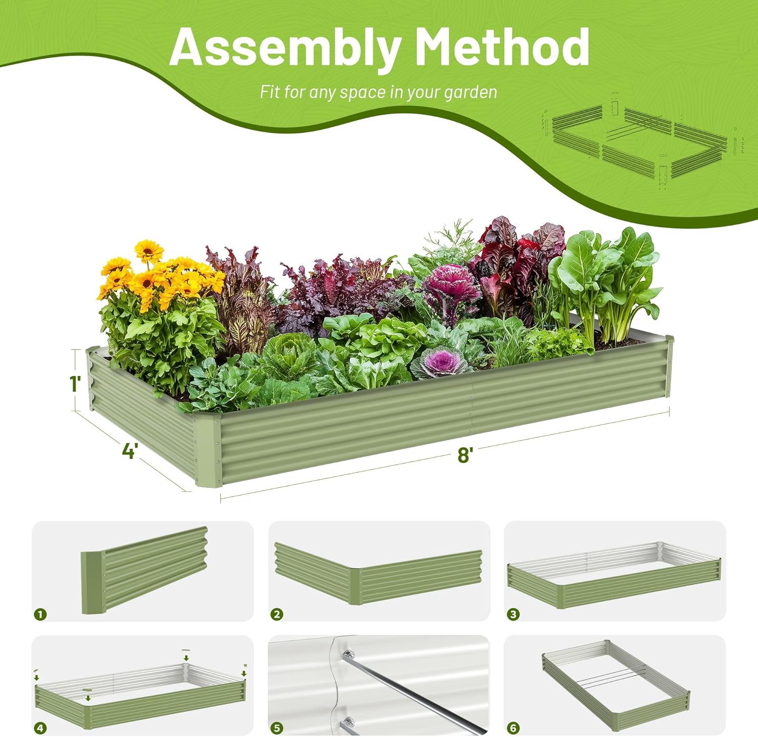 Outdoor Vegetable Gardening Me - огляд і ціна Raised Garden Bed
