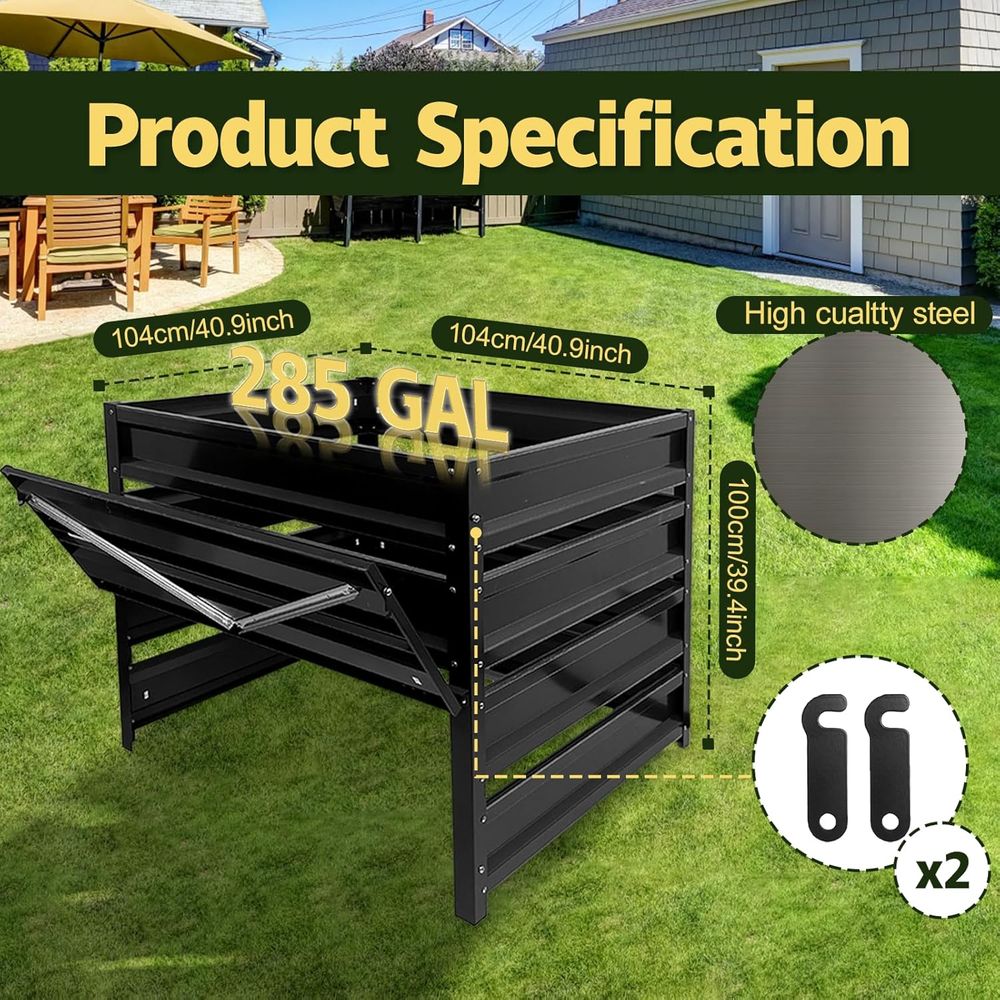 Compost Bin Outdoor - 285 Gall - огляд і ціна Compost Bin