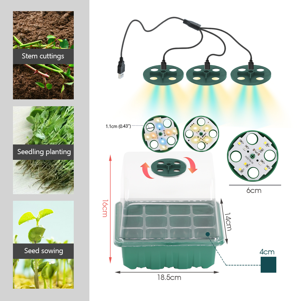 LED Nursery Pots with Grow Lig - огляд і ціна Seed Starter Tray
