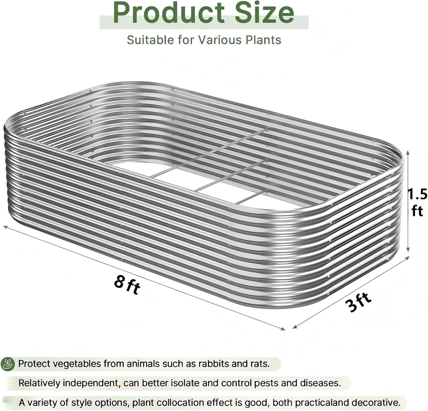 Outdoor Gardening with 2 PCS 8 - огляд і ціна Raised Garden Bed