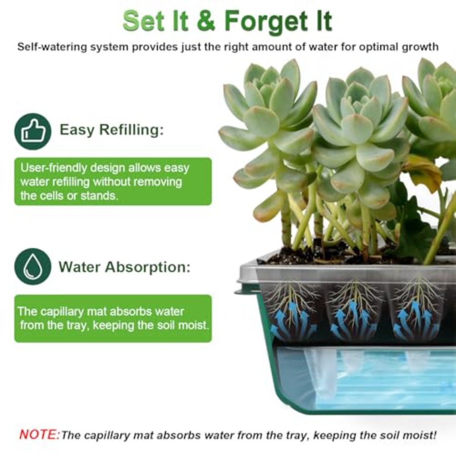 Seed Starter Tray with Grow Li - огляд і ціна Seed Starter Tray
