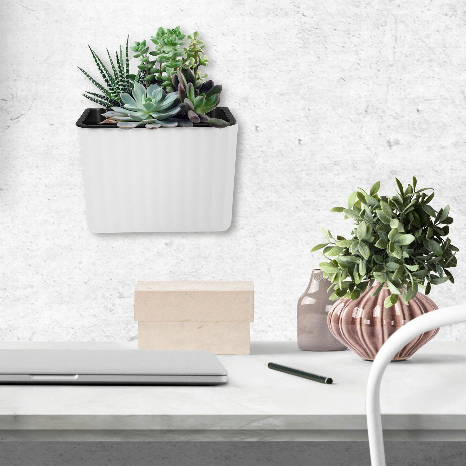 2Pcs Wall Mount Flower Pots Se - огляд і ціна Self Watering Planter