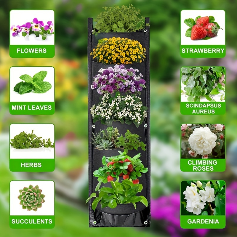 2Pcs 7 Pocket Waterproof Wall  - огляд і ціна Vertical Planter