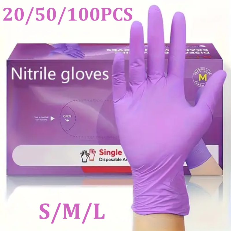 50/100PCS Violet Nitrile Glove - огляд і ціна Garden Gloves