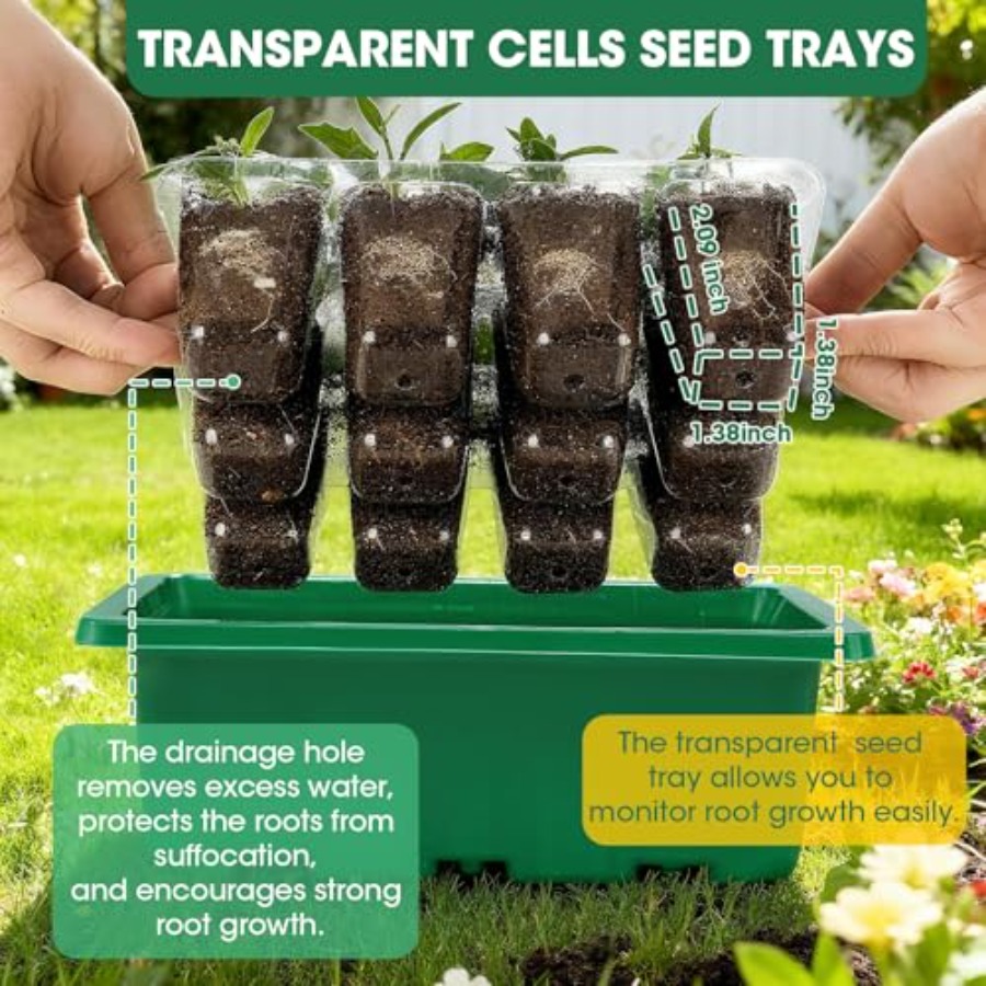 5 Packs Seed Starter Tray with - огляд і ціна Seed Starter Tray