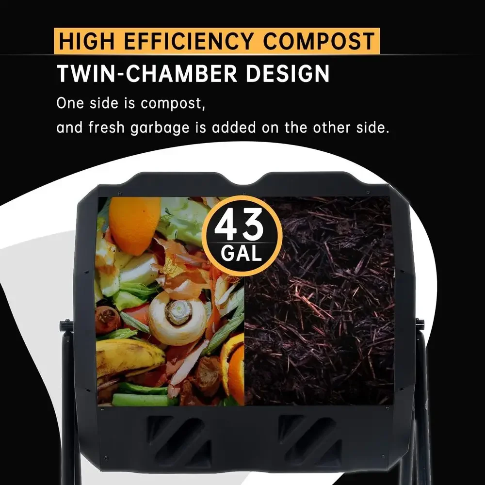 Dual Chamber 43 Gallon Rotatin - огляд і ціна Compost Bin