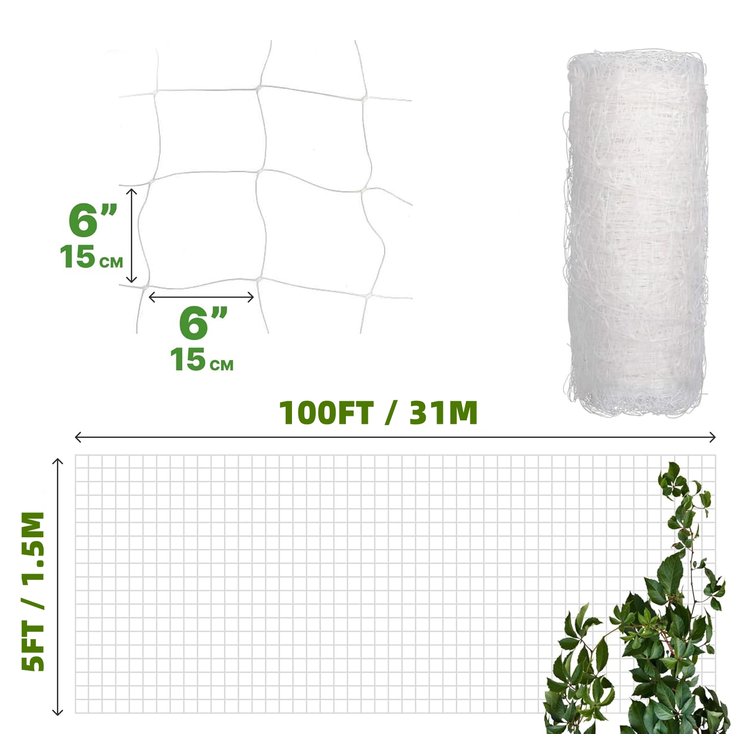 Plastic Trellis Netting 4x100f - огляд і ціна Vertical Planter