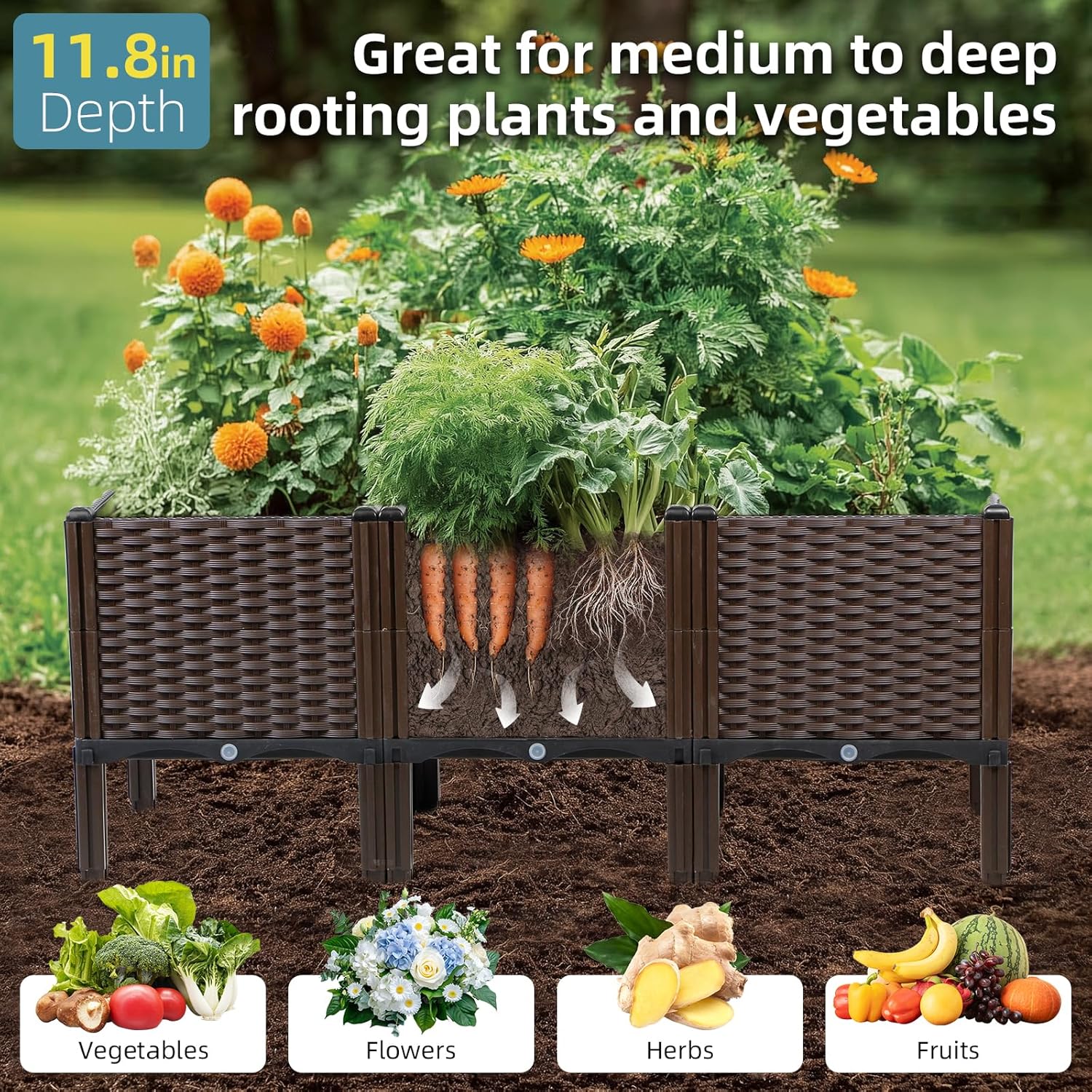 Outdoor Gardening Rattan Plant - огляд і ціна Self Watering Planter