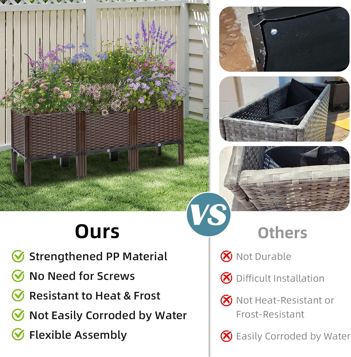 Outdoor Gardening Rattan Plant - огляд і ціна Self Watering Planter