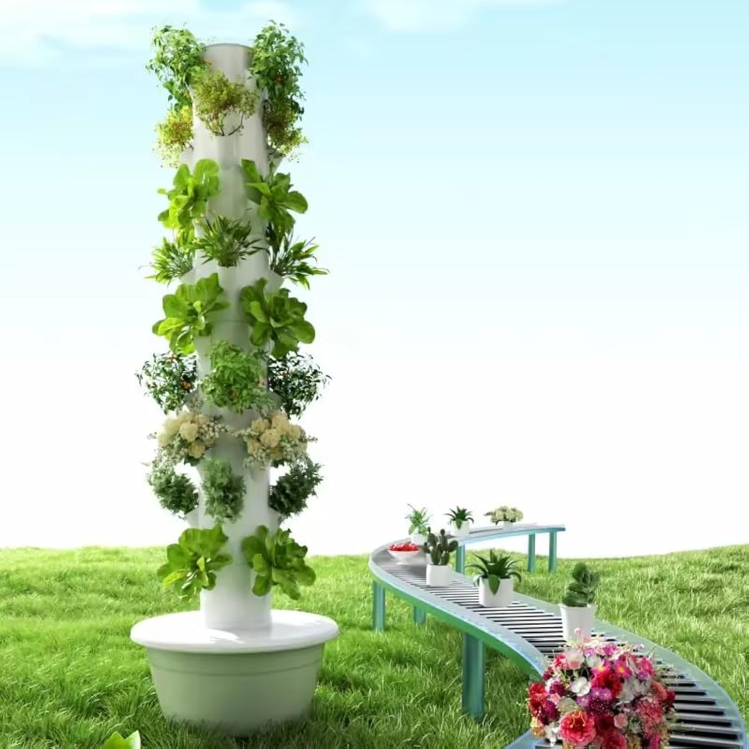 Vertical Hydroponic Grow Tower - огляд і ціна Vertical Planter